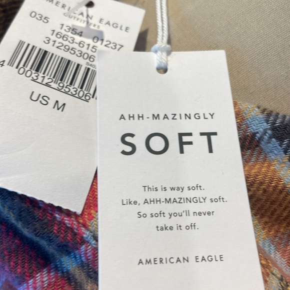 New w tags button-down long sleeve by American Eagle boyfriend fit - M - Picture 4 of 4